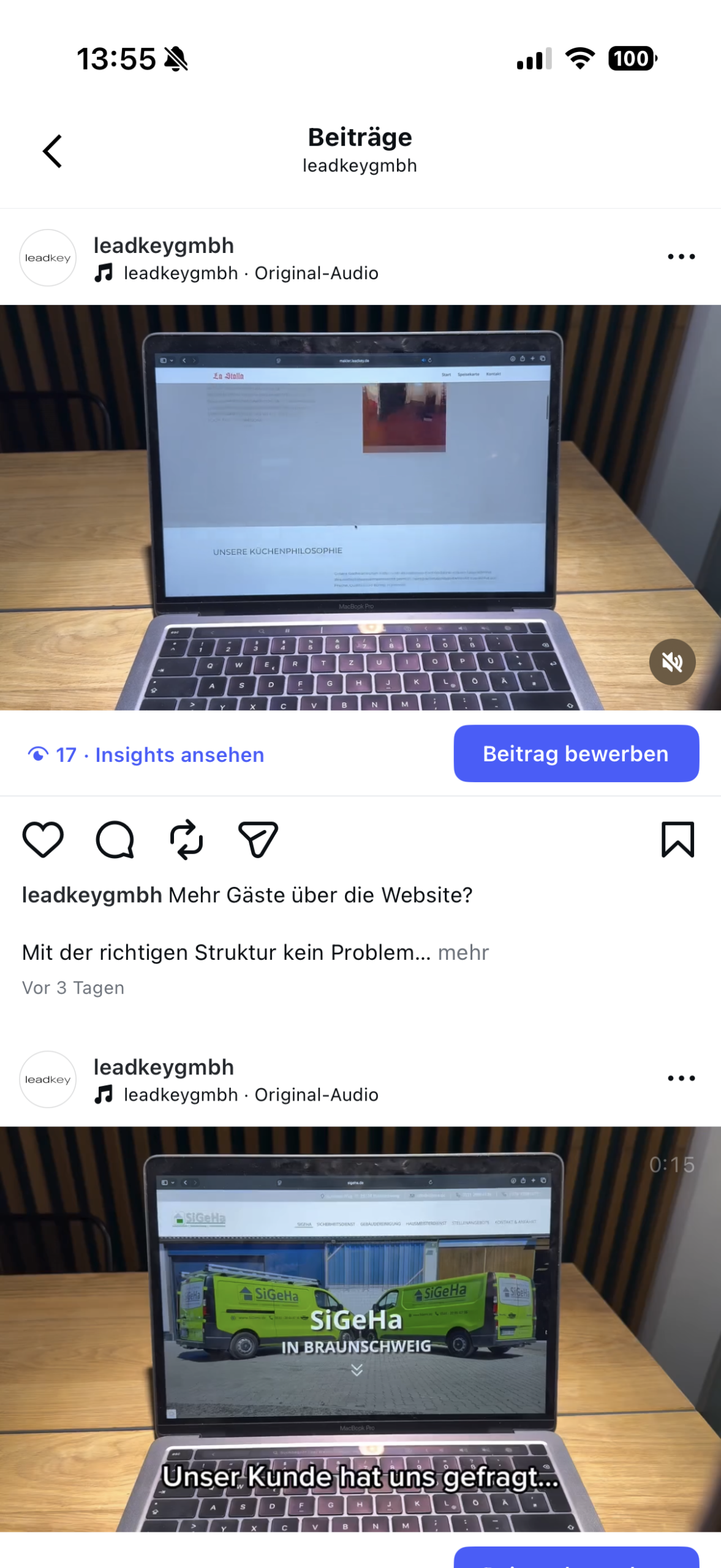 Instagram Content Referenz